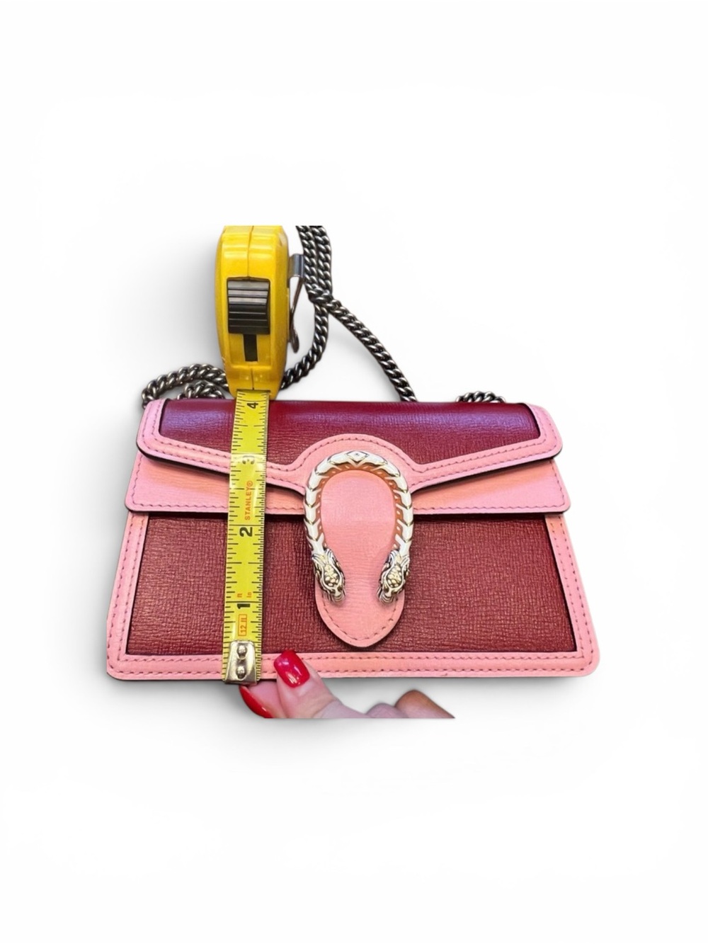 Gucci Pink and Red Leather Dionysus Small Crossbody - Picture 4 of 6